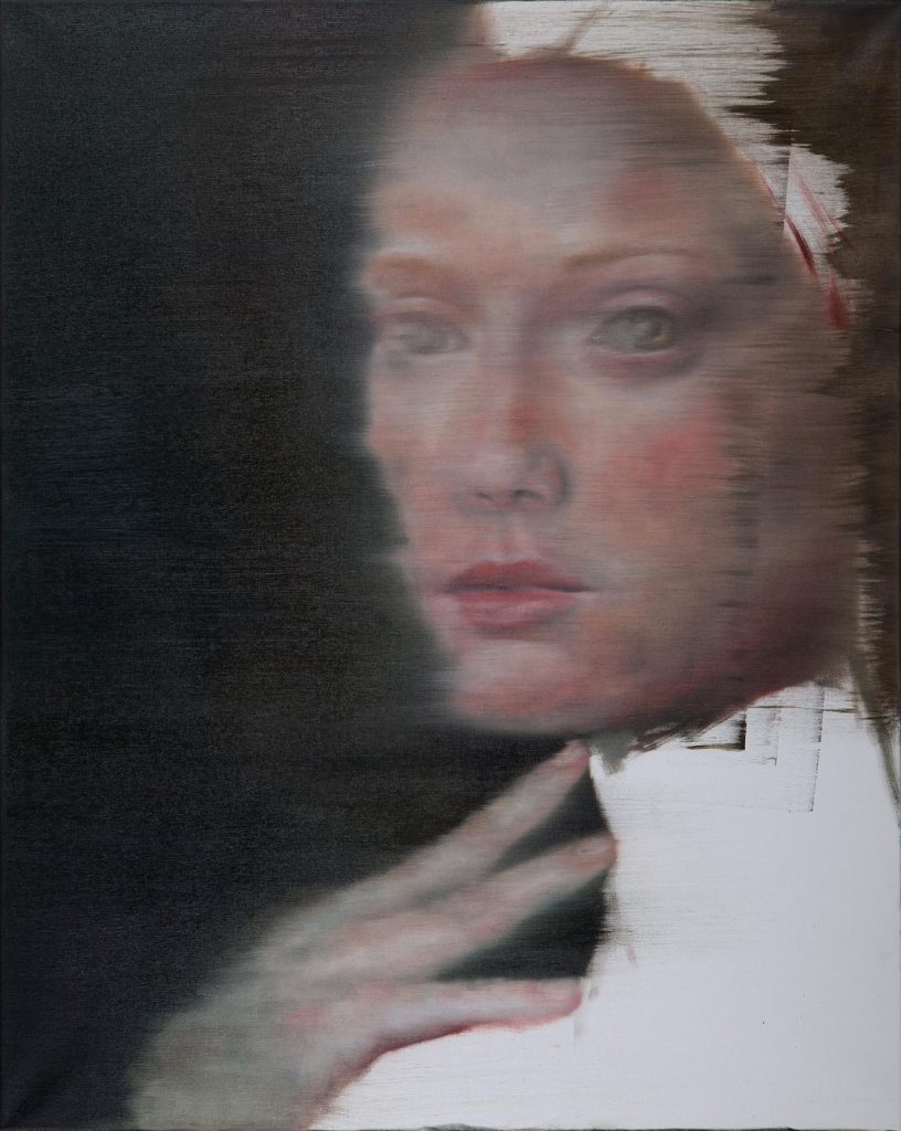 Silke Aurora, Layers of being, oil on canvas, 100 x 80 cm
